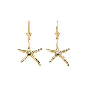 Statement Starfish Drop Earrings in 9ct Gold