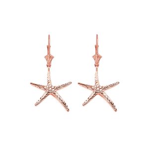 Statement Starfish Drop Earrings in 9ct Rose Gold