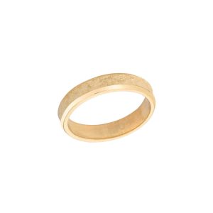 Men's Rock Satin Wedding Ring in 9ct Gold