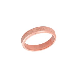 Men's Rock Satin Wedding Ring in 9ct Rose Gold