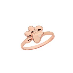 Cat Pawprint Ring in 9ct Rose Gold