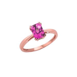 Alexandrite Classic Gemstone Ring in 9ct Rose Gold