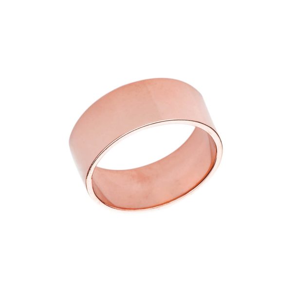 Flat Wedding Ring in 9ct Rose Gold