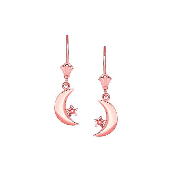 Starry Sky Drop Earrings in 9ct Rose Gold