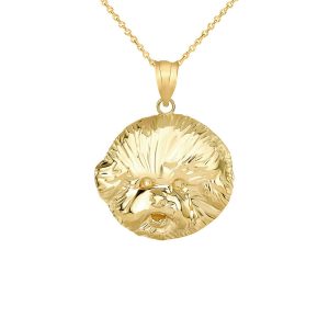 Bichon Frise Close Up Pendant Necklace in 9ct Gold