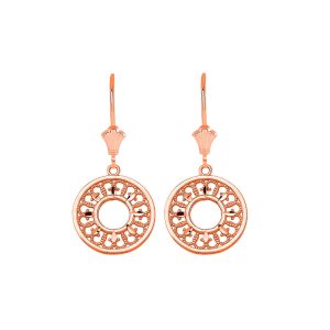 Intricate Boho Drop Earrings in 9ct Rose Gold