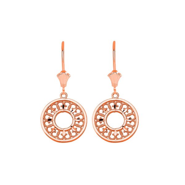 Intricate Boho Drop Earrings in 9ct Rose Gold