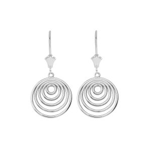 Inner Circle Drop Earrings in Sterling Silver