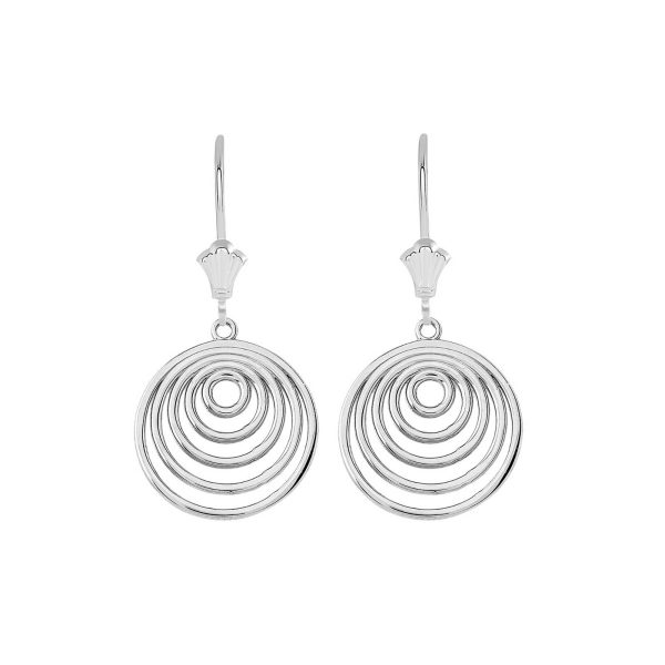 Inner Circle Drop Earrings in Sterling Silver