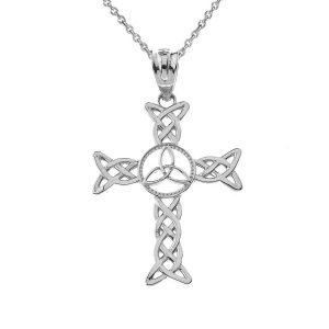 Men's Trinity Knot Pendant Necklace in Sterling Silver