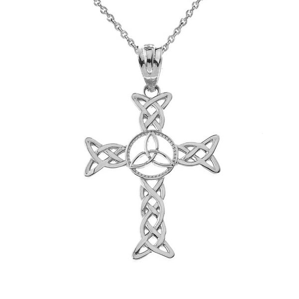 Men's Trinity Knot Pendant Necklace in Sterling Silver