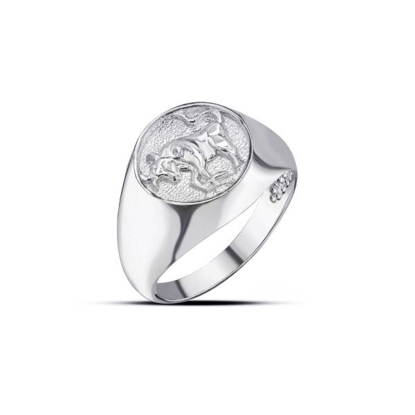 Taurus Zodiac Ring in Sterling Silver