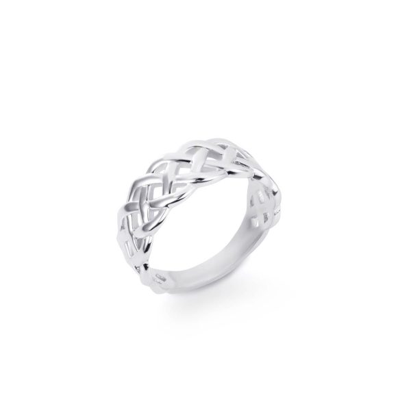 Men's Trinity Knot His Ring in 9ct White Gold