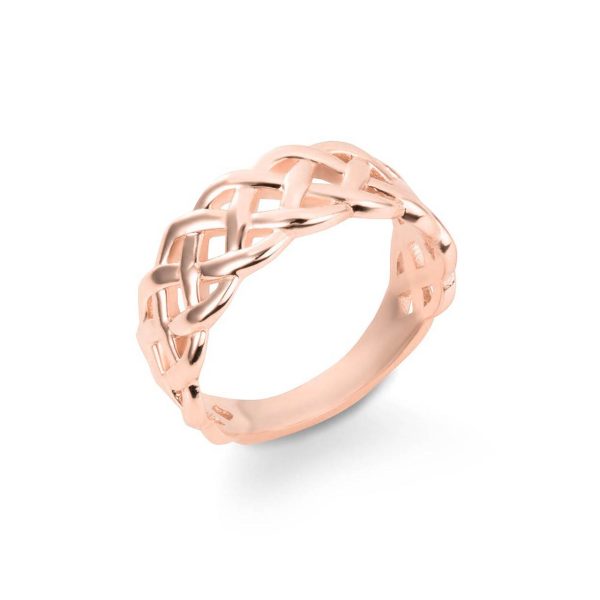 Men's Trinity Knot His Ring in 9ct Rose Gold