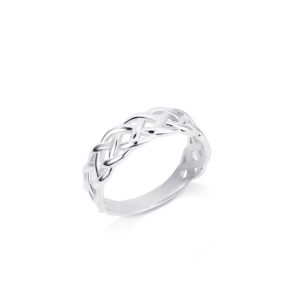 Trinity Knot Hers Ring in 9ct White Gold