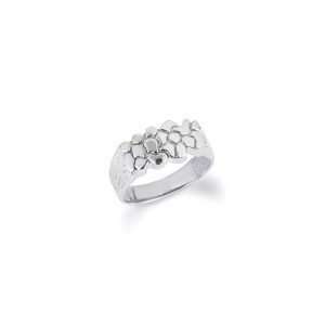 Men's Rectangle Nugget Ring in Sterling Silver