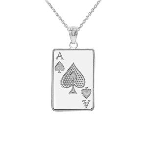 Men's Good Luck Charm Pendant Necklace in Sterling Silver