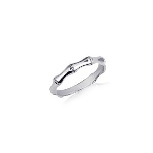 Bamboo Nature Band Ring in Sterling Silver