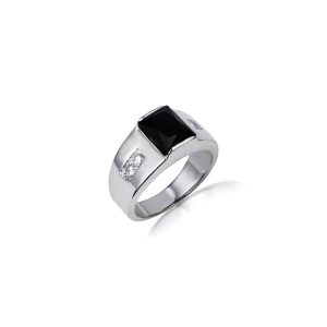 Men's CZ Statement Ring in Sterling Silver