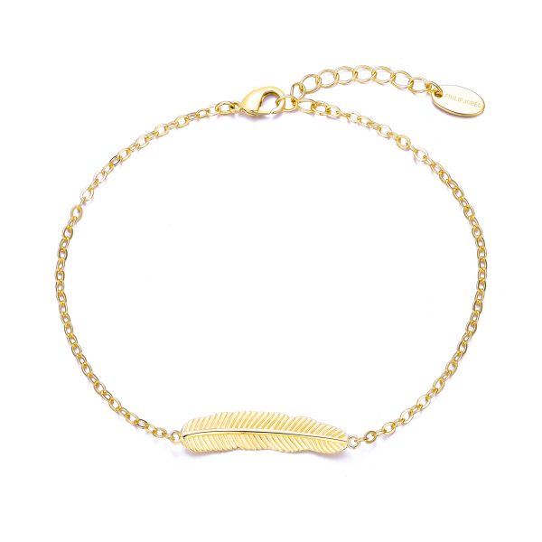 Gold Plated Feather Anklet