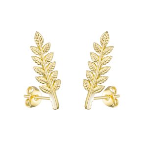 Gold Plated Leaf Earrings