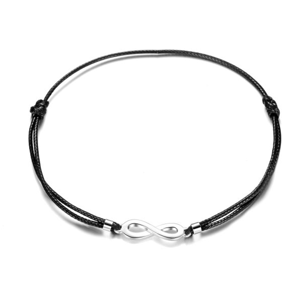 Sterling Silver Corded Infinity Bracelet