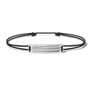 5g Polished Sterling Silver Godron Cord Bracelet