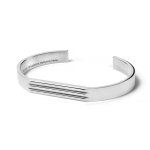 21g Polished Sterling Silver Godron Bracelet