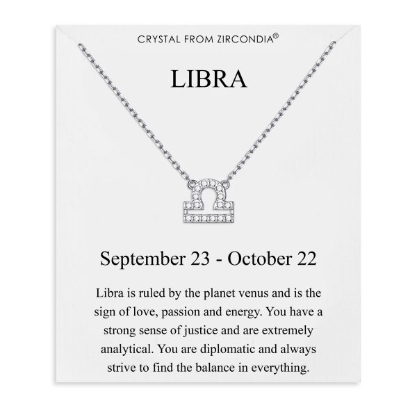 Libra Zodiac Star Sign Necklace Created with Zircondia® Crystals