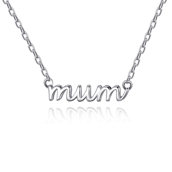 Silver Plated Mum Necklace