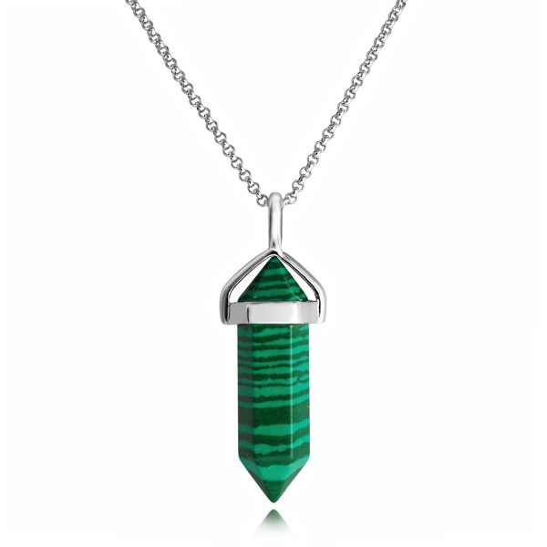 Synthetic Malachite Gemstone Necklace