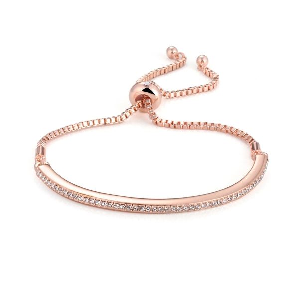 Rose Gold Plated Friendship Bracelets Created with Zircondia® Crystals