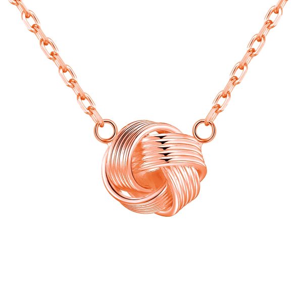 Rose Gold Plated Love Knot Necklace