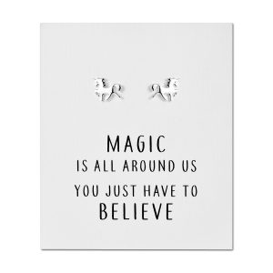 Unicorn Quote Stud Earrings