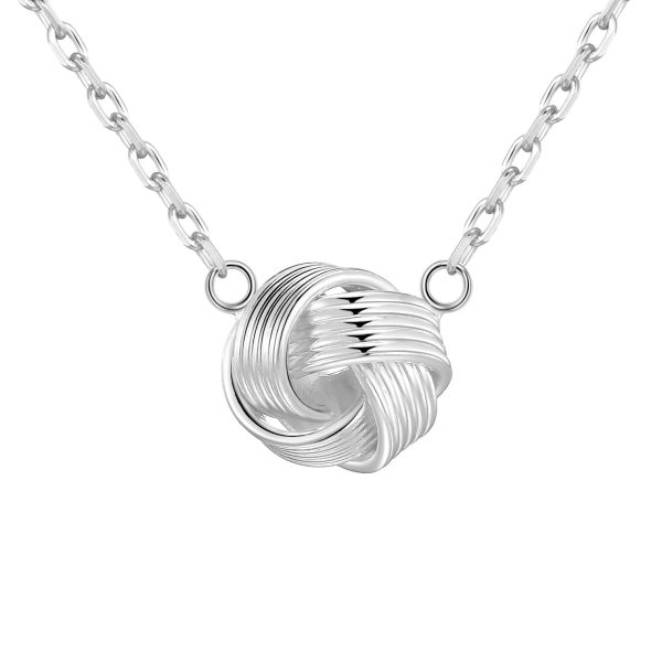 Silver Plated Love Knot Necklace