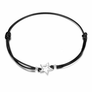 Sterling Silver Corded Star Bracelet