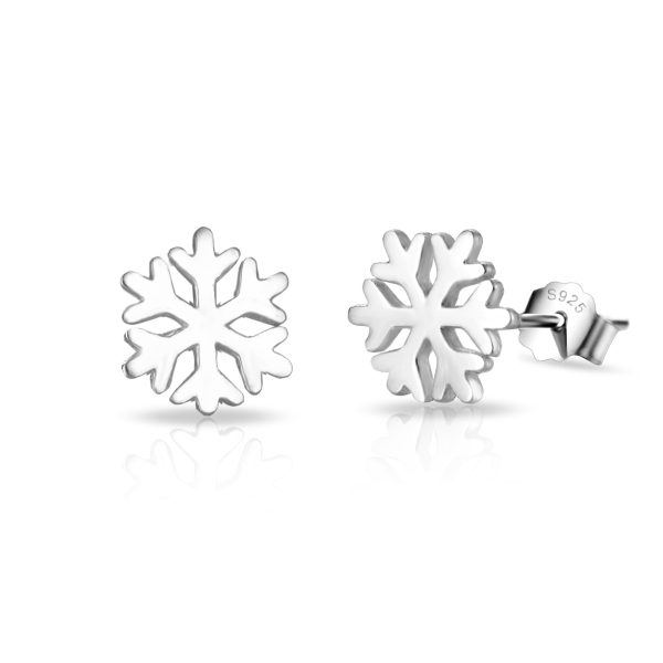 Sterling Silver Snowflake Earrings