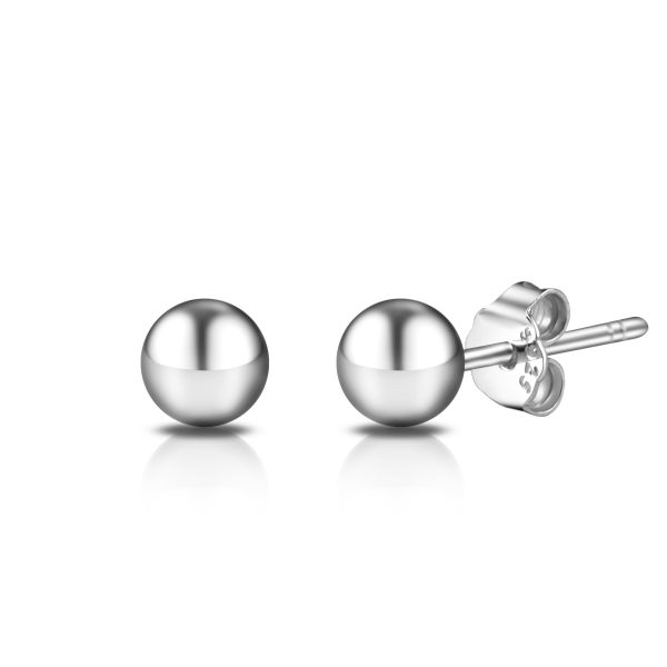 Sterling Silver Sphere Earrings