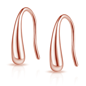 Rose Gold Plated Sterling Silver Teardrop Earrings