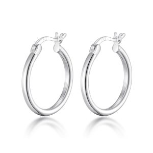 Sterling Silver 20mm Hoop Earrings