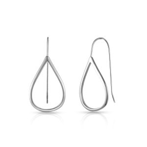 Sterling Silver Open Teardrop Earrings