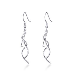 Sterling Silver Spiral Drop Earrings