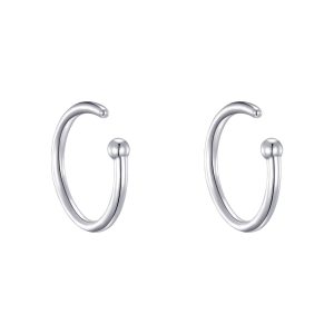 Sterling Silver Micro Thread Hoop Earrings