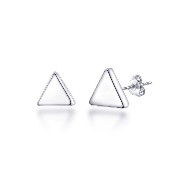 Sterling Silver Triangle Earrings