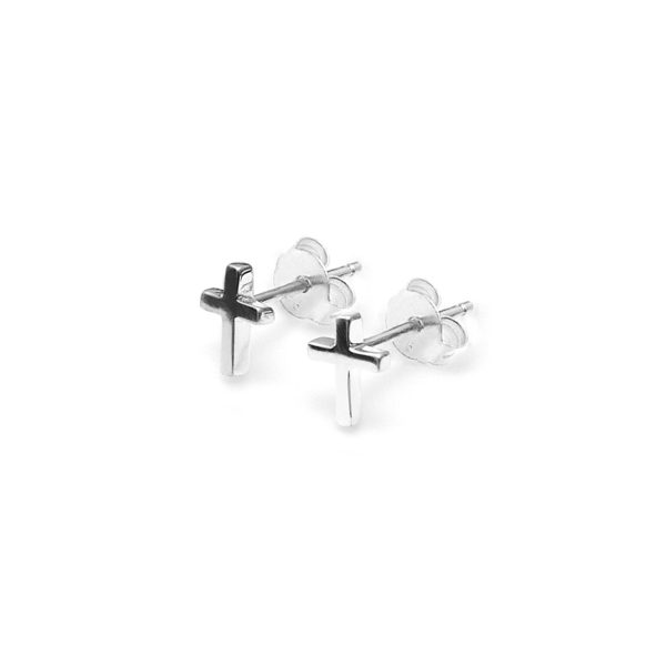 Tiny Stolen Cross Earrings